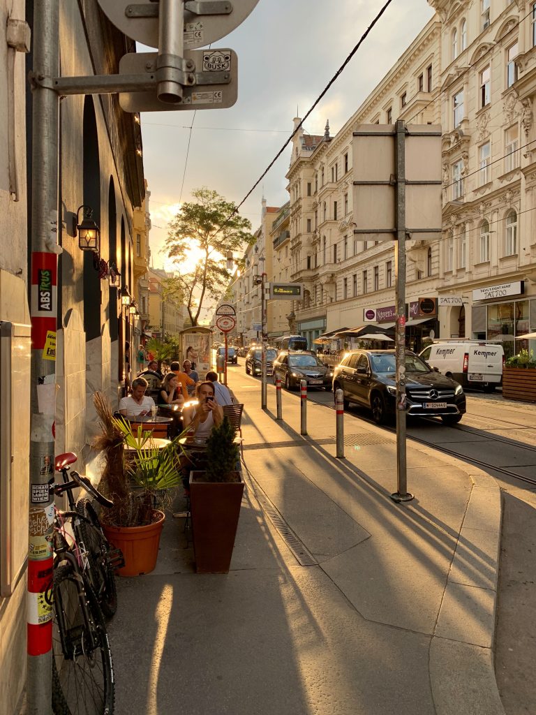 Picture of view outside our AirBnB in Vienna